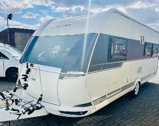 skadebil caravan Hobby  540 UL DE LUXE  airco, mover, fietsenrek, oven en luifel 2015/6