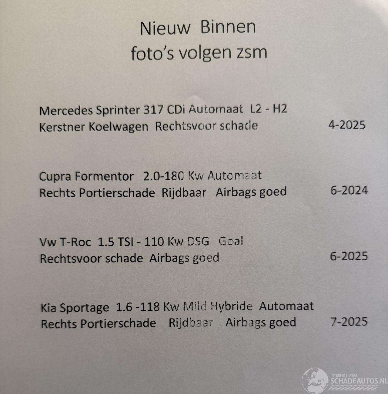 Mercedes Sprinter 317 CDi Automaat L2 -H2. Koelwagen