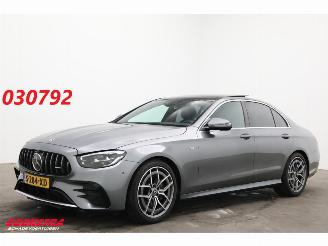 krockskadad bil auto Mercedes E-klasse AMG 53 4MATIC Pano Matrix ACC 360° 16.578 km! 2022/2