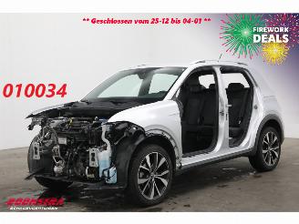 skadebil auto Volkswagen T-Cross 1.0 TSI R-Line DSG Teilediebstahl ACC Virtual Clima Camera SHZ 20.232 km! 2024/11