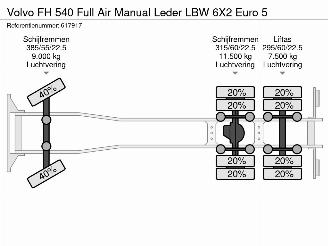 Volvo FH 540 Full Air Manual Leder LBW 6X2 Euro 5 picture 30