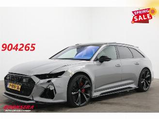 krockskadad bil auto Audi Rs6 Avant 4.0 TFSI Quattro Urban Ceramic 305 km/h Pano ACC Memory Eventuri Intake 2021/1