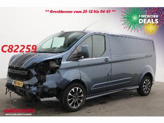 dommages fourgonnettes/vécules utilitaires Ford Transit Custom 2.0 TDCI 185 PK Aut. L2-H1 Sport Navi Airco Cruise SHZ Camera AHK 2022/4