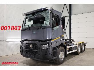 skadebil vrachtwagen Renault  480 ACC 2X PTO Hydrauliek AJK Kip / Schiebe 6X4 144.786 km! 2023/4