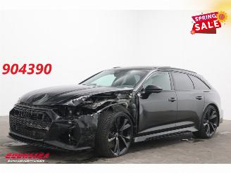 damaged passenger cars Audi Rs6 Avant 4.0 TFSI Quattro Dynamic Pano HUD 360° AHK B&O Memory 2023/7