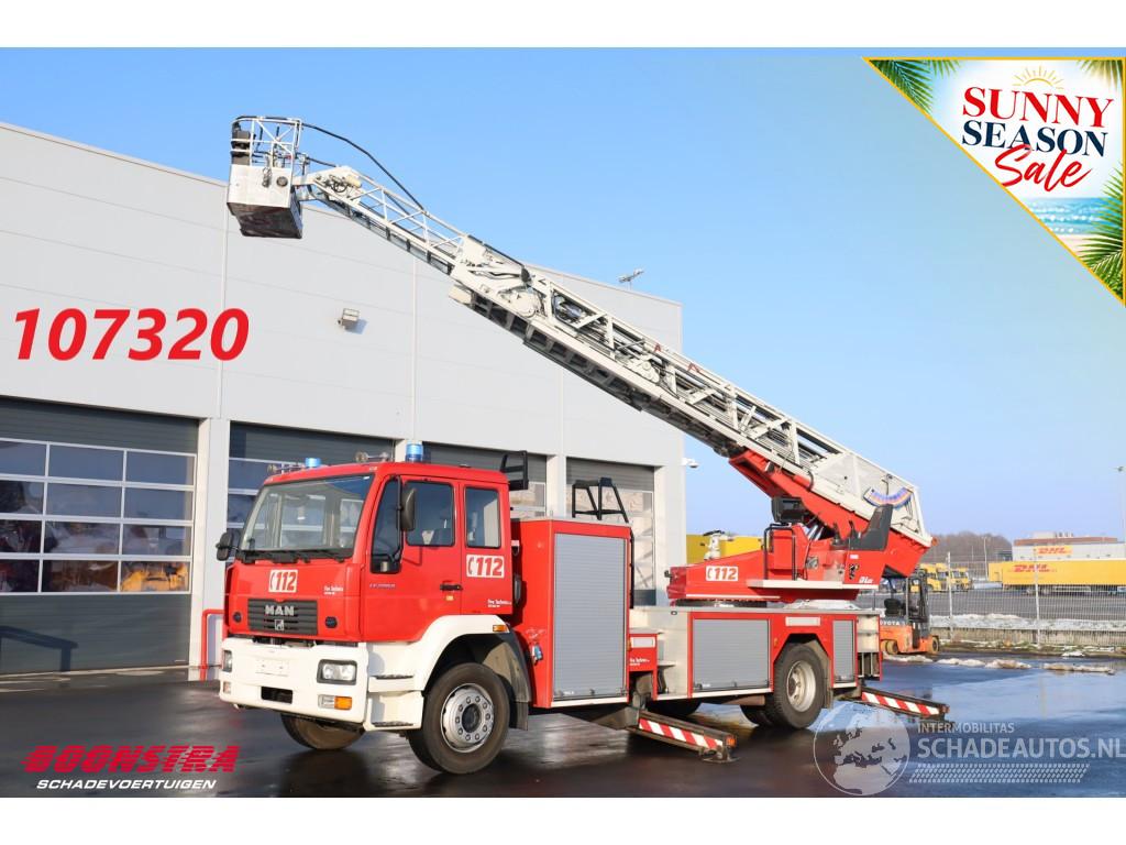 MAN LE 280 Magirus Hubarbeitsbühne Feuerwehr 25m Rettungskorb Euro 3