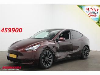 Schadeauto Tesla Model Y Performance AWD 75 kWh Pano ACC Memory Leder SHZ LrHZ Camera PDC 2024/6