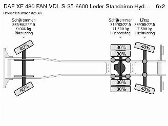 DAF XF 480 FAN VDL S-25-6600 Leder Standairco Hydrauliek 6X2 Euro 6 picture 41