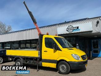 Schade bestelwagen Mercedes Sprinter 316 Benzine! Palfinger Kraan Airco Automaat Open-Laadbak 2011/3