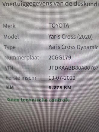 Toyota Yaris Cross 125 PK DYNAMIQ AIRCO CAMERA B.J 07-2022 6300 KM !!!! picture 19